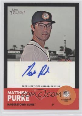 2012 Topps Heritage Minor League Edition - Real One Autographs - Black Border #ROA-MP - Matt Purke /50