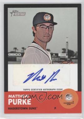 2012 Topps Heritage Minor League Edition - Real One Autographs - Black Border #ROA-MP - Matt Purke /50