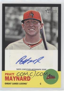 2012 Topps Heritage Minor League Edition - Real One Autographs - Black Border #ROA-PM - Pratt Maynard /50