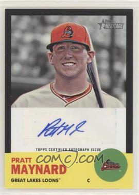 2012 Topps Heritage Minor League Edition - Real One Autographs - Black Border #ROA-PM - Pratt Maynard /50