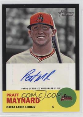 2012 Topps Heritage Minor League Edition - Real One Autographs - Black Border #ROA-PM - Pratt Maynard /50