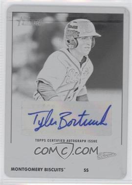 2012 Topps Heritage Minor League Edition - Real One Autographs - Printing Plate Black #ROA-TB - Tyler Bortnick /1