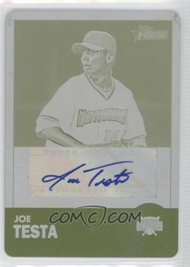 2012 Topps Heritage Minor League Edition - Real One Autographs - Printing Plate Yellow #ROA-JT - Joe Testa /1