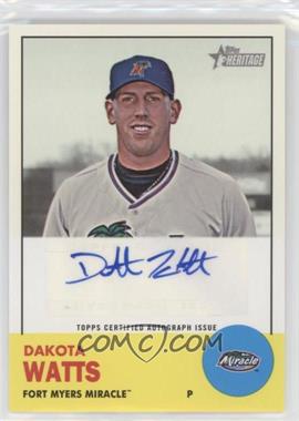 2012 Topps Heritage Minor League Edition - Real One Autographs #ROA-DW - Dakota Watts