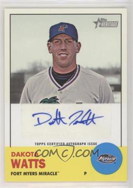 2012 Topps Heritage Minor League Edition - Real One Autographs #ROA-DW - Dakota Watts