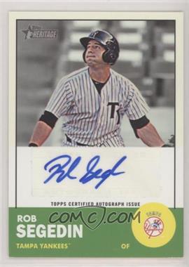 2012 Topps Heritage Minor League Edition - Real One Autographs #ROA-RS - Rob Segedin