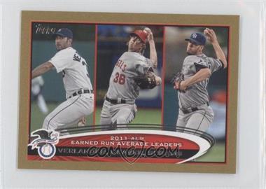 2012 Topps Mini - [Base] - Gold #52 - Justin Verlander, Jered Weaver, James Shields /61