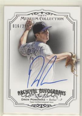 2012 Topps Museum Collection - Archival Autographs #AA-DP2 - Drew Pomeranz /299