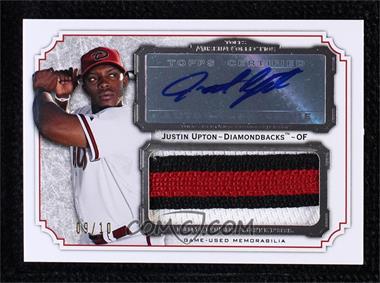 2012 Topps Museum Collection - Momentous Material Jumbo Relic Autographs #MMJAR-JU - Justin Upton /10