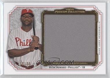 2012 Topps Museum Collection - Momentous Material Jumbo Relics - Gold #MMJR-RHO - Ryan Howard /35