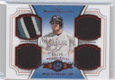 2012 Topps Museum Collection - Primary Pieces Quad Relics - Red #PPQR-MS - Giancarlo Stanton (Called Mike on Card) /75