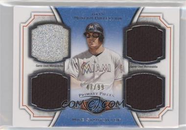 2012 Topps Museum Collection - Primary Pieces Quad Relics #PPQR-MS - Giancarlo Stanton (Called Mike on Card) /99