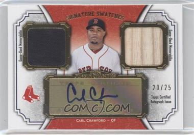 2012 Topps Museum Collection - Signature Swatches Autograph Dual Relics - Gold #SSADR-CC - Carl Crawford /25