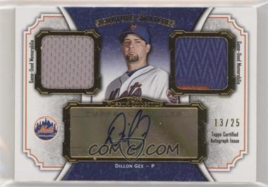 2012 Topps Museum Collection - Signature Swatches Autograph Dual Relics - Gold #SSADR-DGE - Dillon Gee /25