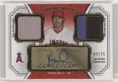 2012 Topps Museum Collection - Signature Swatches Autograph Dual Relics - Gold #SSADR-VW - Vernon Wells /25