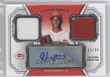 2012 Topps Museum Collection - Signature Swatches Autograph Dual Relics #SSADR-ACH - Aroldis Chapman /99