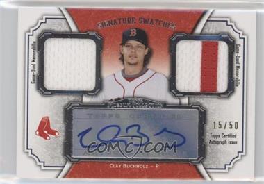 2012 Topps Museum Collection - Signature Swatches Autograph Dual Relics #SSADR-CB - Clay Buchholz /50