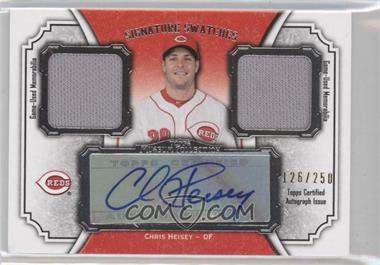 2012 Topps Museum Collection - Signature Swatches Autograph Dual Relics #SSADR-CH2 - Chris Heisey /250