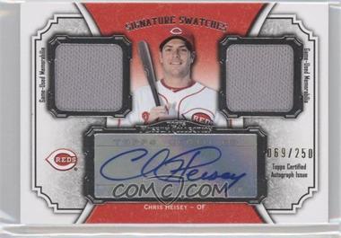 2012 Topps Museum Collection - Signature Swatches Autograph Dual Relics #SSADR-CH2 - Chris Heisey /250