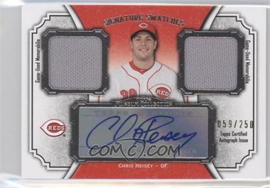 2012 Topps Museum Collection - Signature Swatches Autograph Dual Relics #SSADR-CH2 - Chris Heisey /250