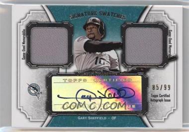 2012 Topps Museum Collection - Signature Swatches Autograph Dual Relics #SSADR-GS - Gary Sheffield /99