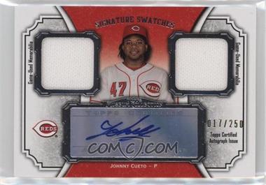 2012 Topps Museum Collection - Signature Swatches Autograph Dual Relics #SSADR-JC2 - Johnny Cueto /250