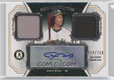 2012 Topps Museum Collection - Signature Swatches Autograph Dual Relics #SSADR-JW - Jemile Weeks /250