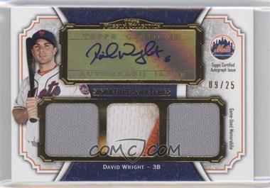 2012 Topps Museum Collection - Signature Swatches Autograph Triple Relics - Gold #SSATR-DW - David Wright /25