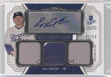 2012 Topps Museum Collection - Signature Swatches Autograph Triple Relics #SSATR-BBU - Billy Butler /59