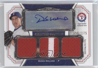 2012 Topps Museum Collection - Signature Swatches Autograph Triple Relics #SSATR-DH - Derek Holland /175