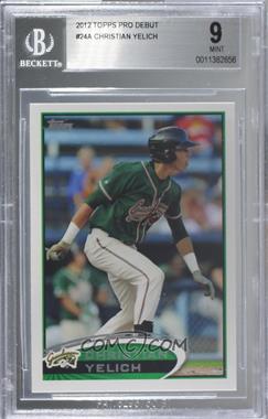 2012 Topps Pro Debut - [Base] #24.1 - Christian Yelich (Bat in Hand) [BGS 9 MINT]