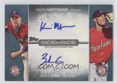 2012 Topps Pro Debut - Side by Side Dual Autographs #SSA-MC - Zach Cone, Kevin Matthews /50