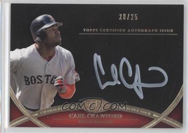 2012 Topps Tier One - Crowd-Pleaser Autographs - White Ink #CPA-CC - Carl Crawford /25
