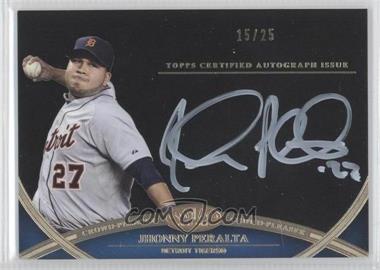 2012 Topps Tier One - Crowd-Pleaser Autographs - White Ink #CPA-JP - Jhonny Peralta /25