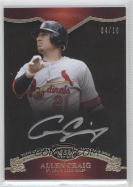 2012 Topps Tier One - On the Rise Autograph - Silver Ink #OR-AC - Allen Craig /10