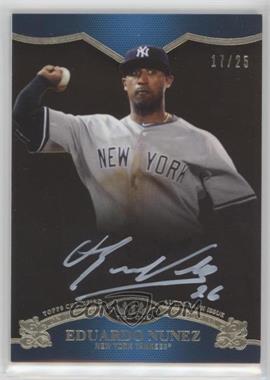 2012 Topps Tier One - On the Rise Autograph - White Ink #OR-ENU - Eduardo Nunez /25