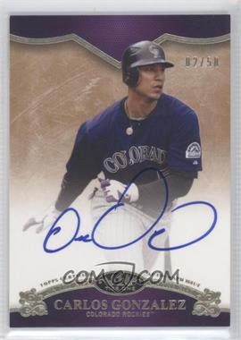 2012 Topps Tier One - On the Rise Autograph #OR-CGO - Carlos Gonzalez /50