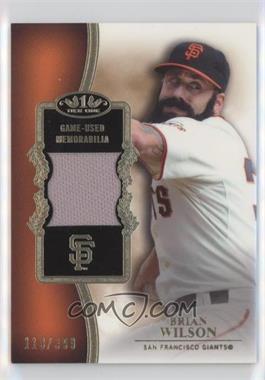 2012 Topps Tier One - Top Shelf Relics #TSR-BW - Brian Wilson /399