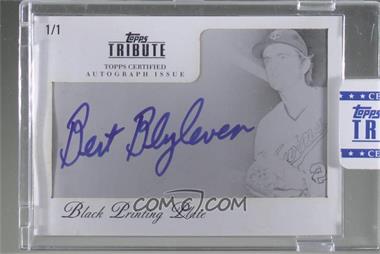 2012 Topps Tribute - Autographs - Printing Plate Black Encased #TA-BBL - Bert Blyleven /1 [Uncirculated]