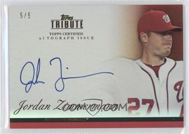 2012 Topps Tribute - Autographs - Red #TA-JZ1 - Jordan Zimmermann /5