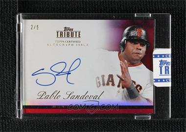 2012 Topps Tribute - Autographs - Red #TA-PS1 - Pablo Sandoval /5 [Uncirculated]