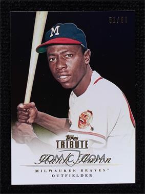 2012 Topps Tribute - [Base] - Black #1 - Hank Aaron /60 [Noted]