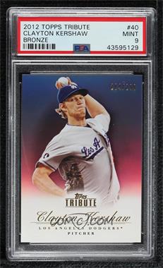 2012 Topps Tribute - [Base] - Bronze #40 - Clayton Kershaw /299 [PSA 9 MINT]