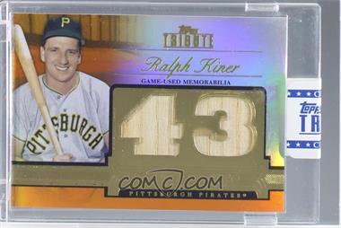 2012 Topps Tribute - Debut Digits - Orange #DD-RK - Ralph Kiner /25 [Uncirculated]