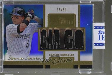 2012 Topps Tribute - Superstar Swatches - Blue #SS-CG - Carlos Gonzalez /50 [Uncirculated]