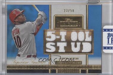 2012 Topps Tribute - Superstar Swatches - Blue #SS-JU - Justin Upton /50 [Uncirculated]