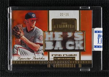 2012 Topps Tribute - Superstar Swatches - Orange #SS-SS - Stephen Strasburg /25 [Uncirculated]