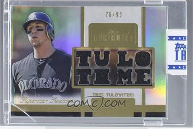 2012 Topps Tribute - Superstar Swatches #SS-TT - Troy Tulowitzki /99 [Uncirculated]