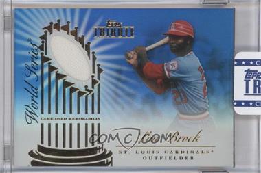 2012 Topps Tribute - World Series Swatches - Blue #WSS-LB - Lou Brock /50 [Uncirculated]