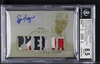 2012 Topps Triple Threads - Autographed Relics - White Whale Printing Plate Yellow #TTAR-159 - Jason Heyward /1 [BGS 8.5 NM‑MT+]